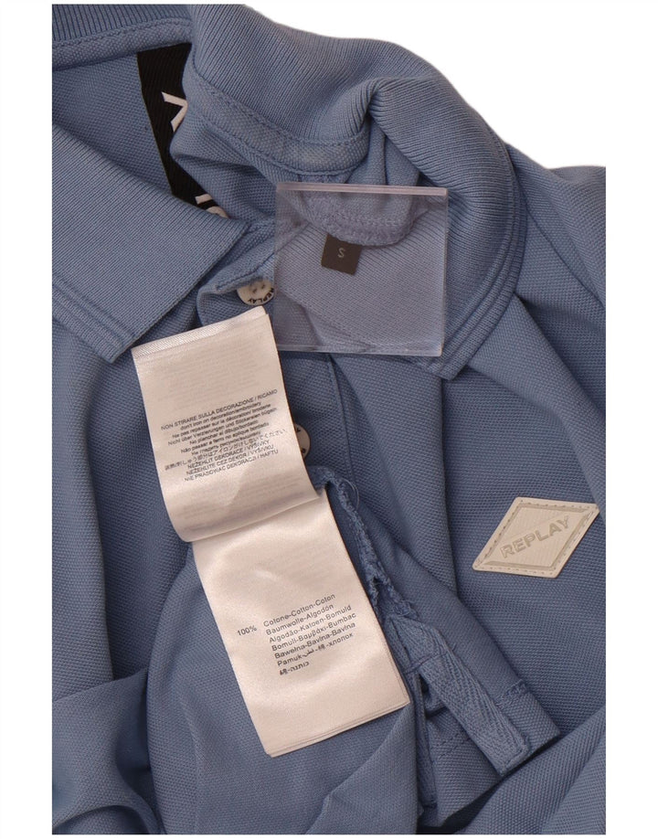 REPLAY Polo Homme Petit Bleu Coton