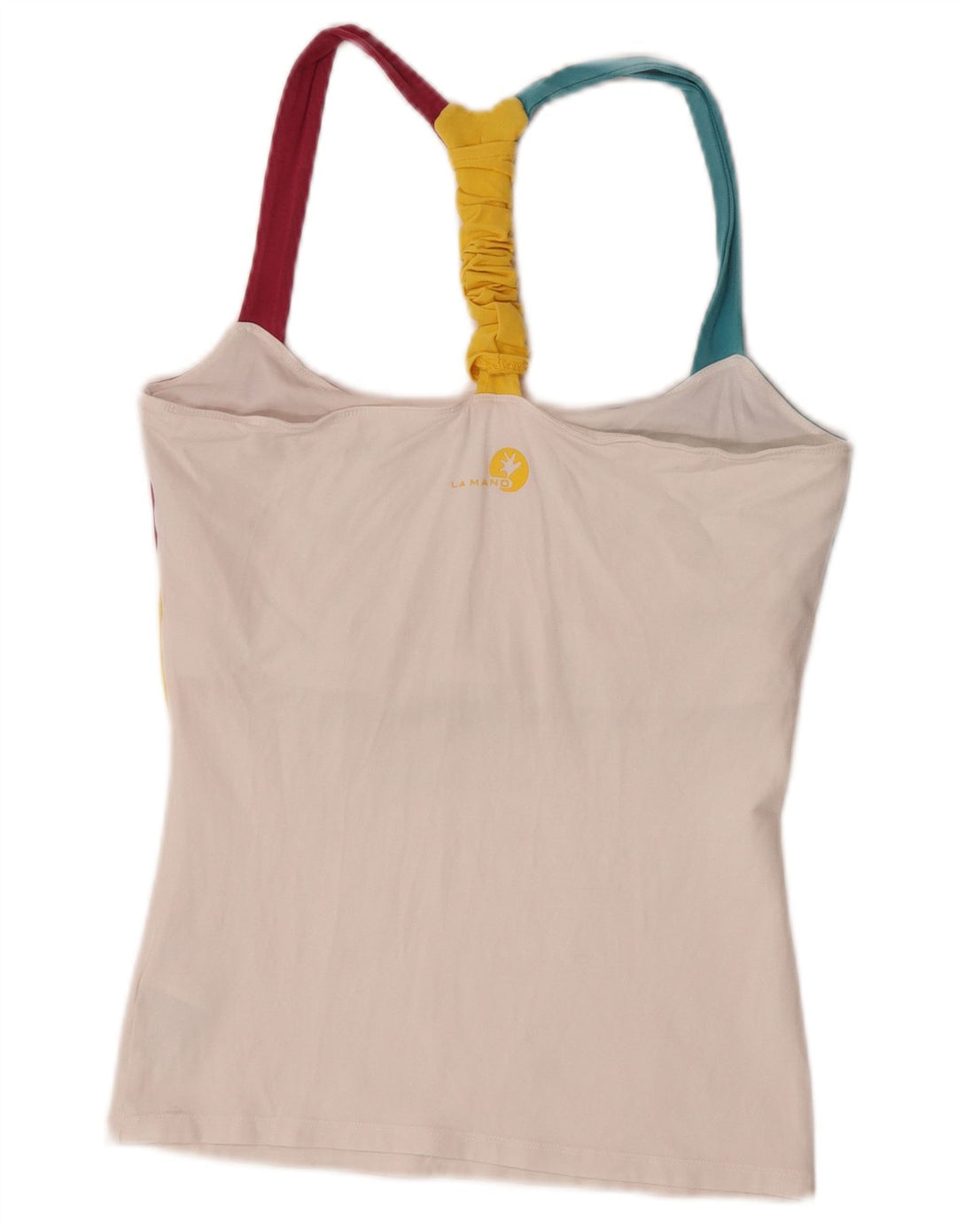 SALEWA Haut Licou Femme UK 10 Petit Coton Colorblock Blanc