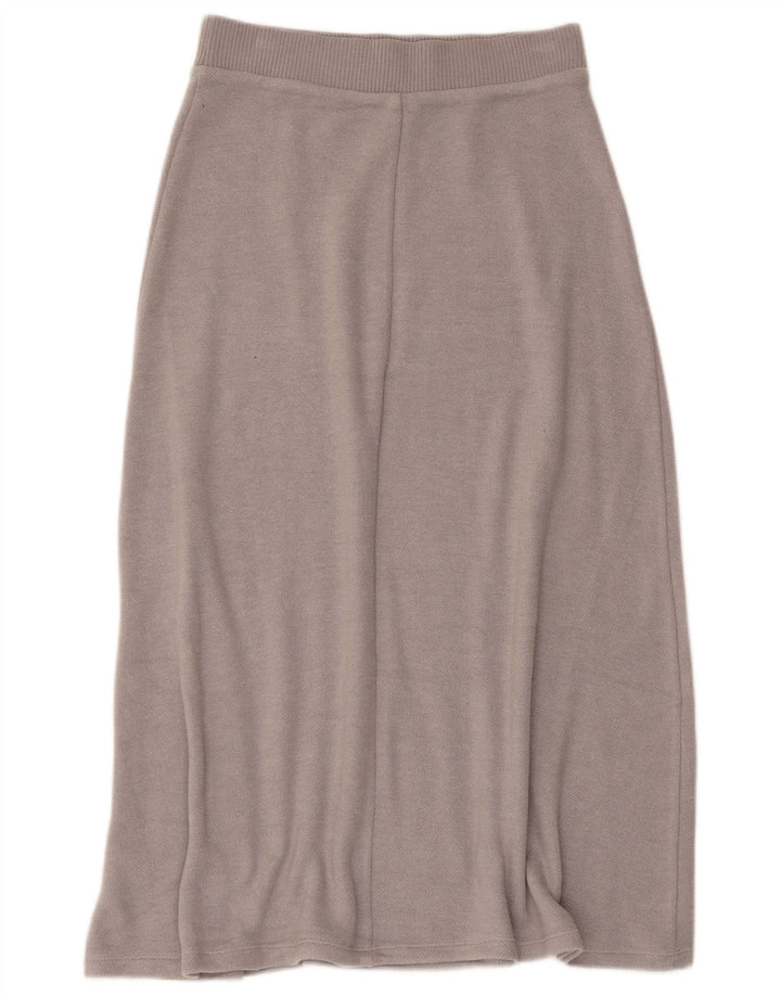 Zara Femme Jupe Évasée En Tricot Small W26 Gris Viscose