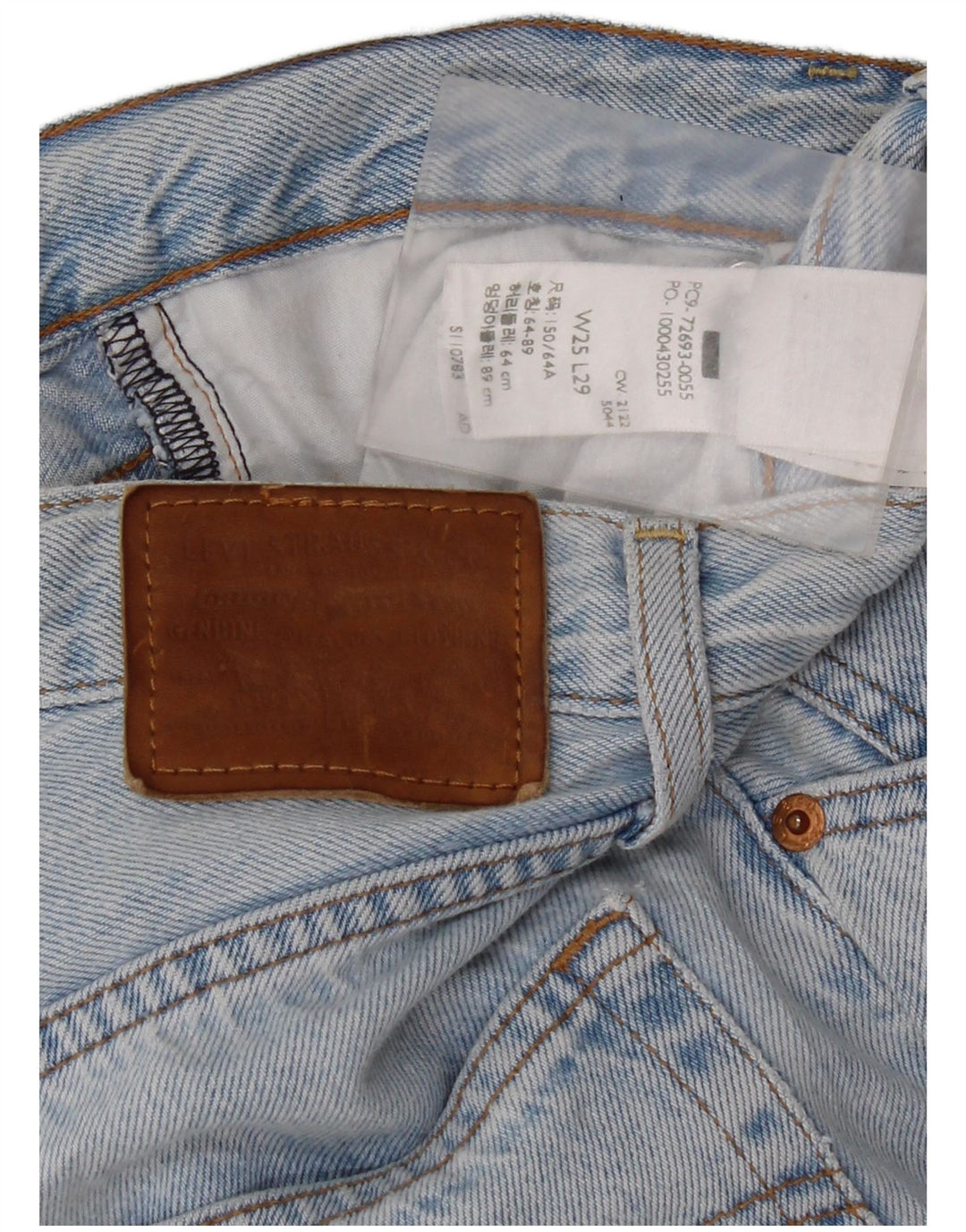 Levi's Jean Droit Ribcage Femme W25 L29 Bleu Coton