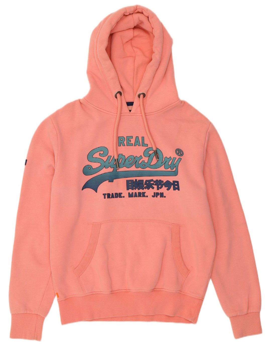 SUPERDRY Pull à capuche graphique pour hommes, grand coton rose