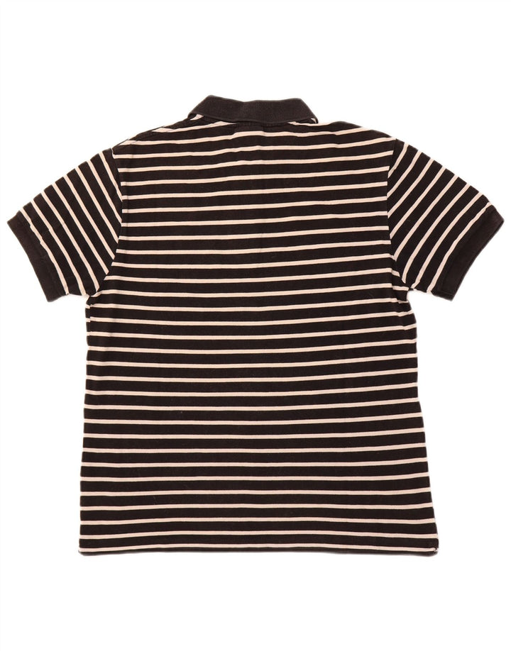 LACOSTE Polo Homme Taille 6 XL Coton Rayé Noir