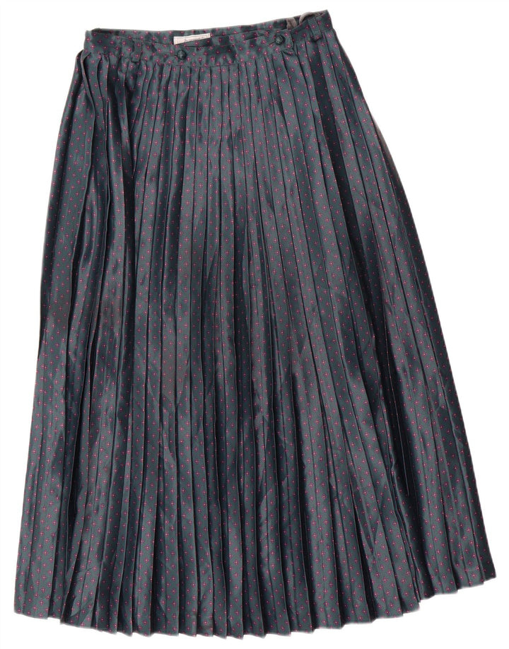 Haupt Womens Knife Jupe Plissée W28 Vert Moyen Floral