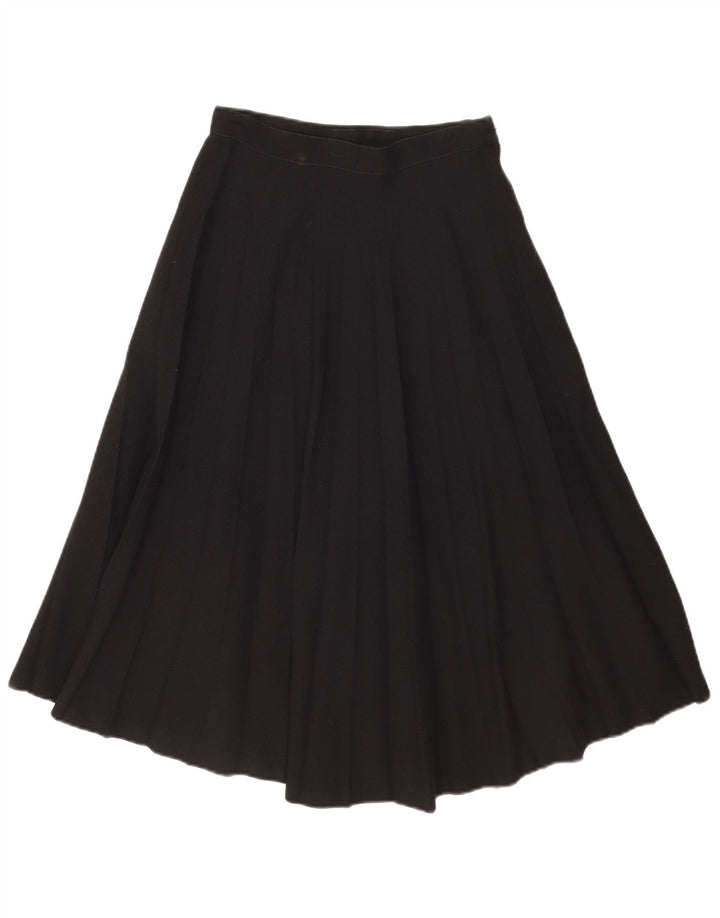 jupe plissée femme vintage Petite W26 Laine Noire