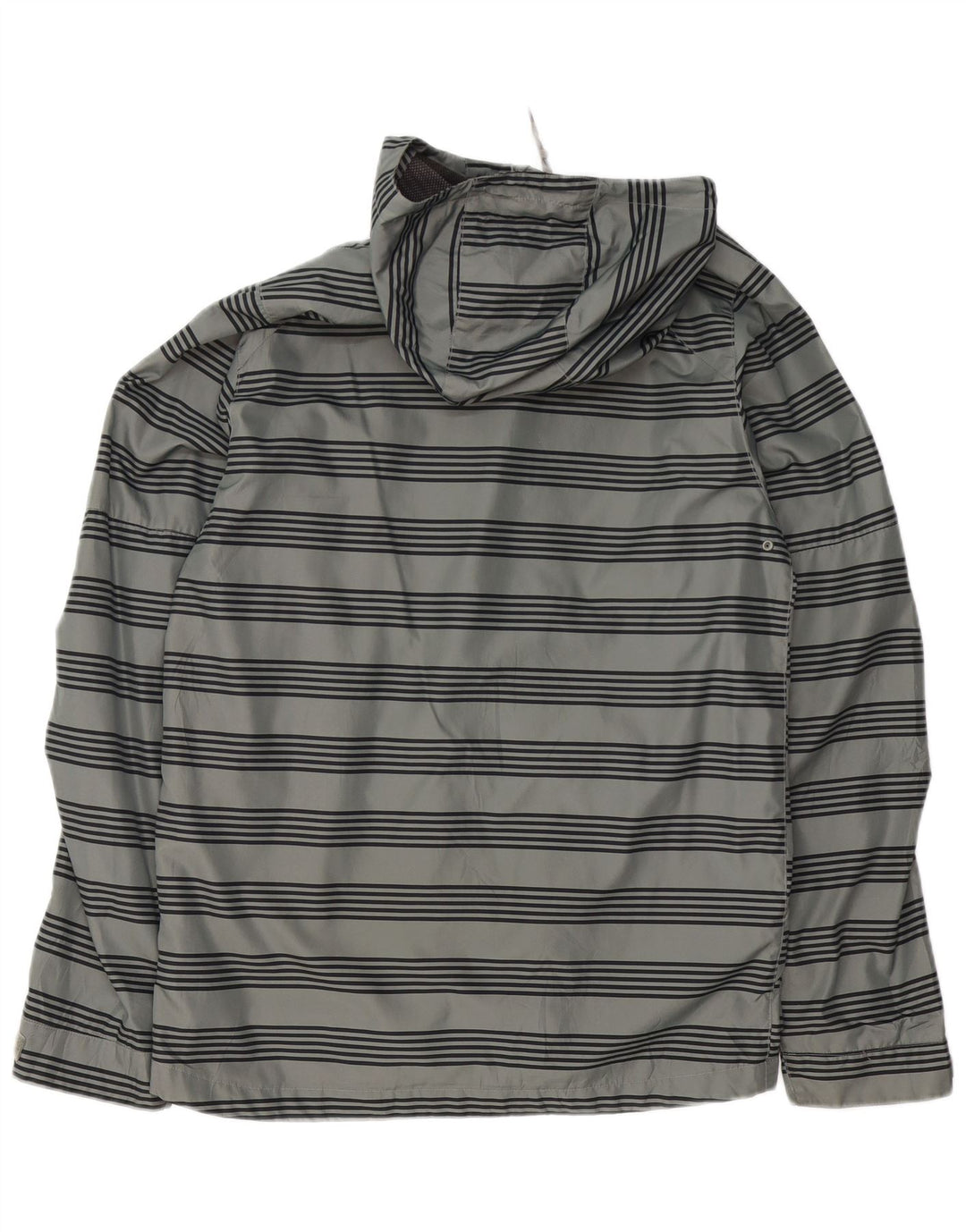 Burton Veste de pluie à capuche graphique pour homme UK 38 Polyester rayé gris moyen