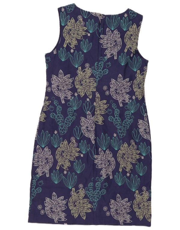 Robe fourreau sans manches White Stuff pour femme UK 42, bleu marine moyen à fleurs