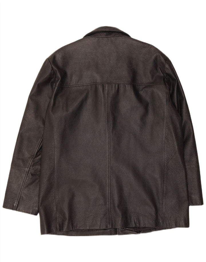 veste en cuir homme vintage UK 40 Grand cuir noir