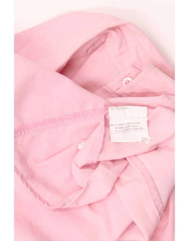 Benetton Chemise Femme UK 14 Coton Rose Moyen