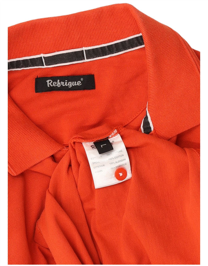 Refrigue Polo Homme Large Orange Coton