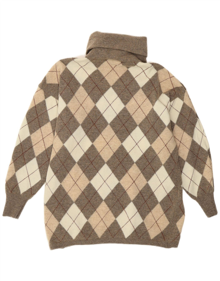 Gispa Pull col roulé pour femme UK 18 XL Gris Argyle/Diamant