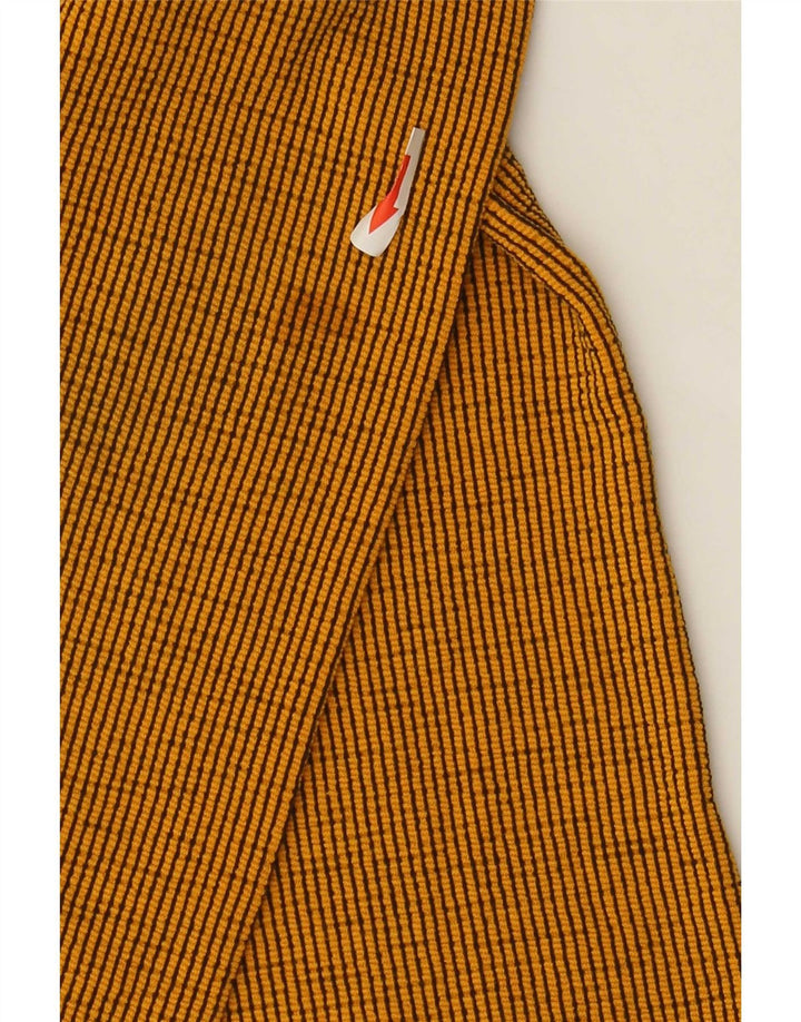 Zara Femme Top Manches Longues UK 12 Rayé Orange Moyen