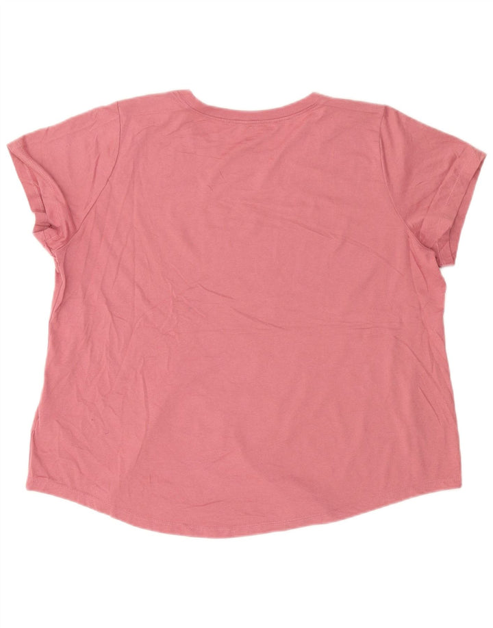 NIKE T-shirt Dri Fit pour femme UK 18 XL Rose Polyester