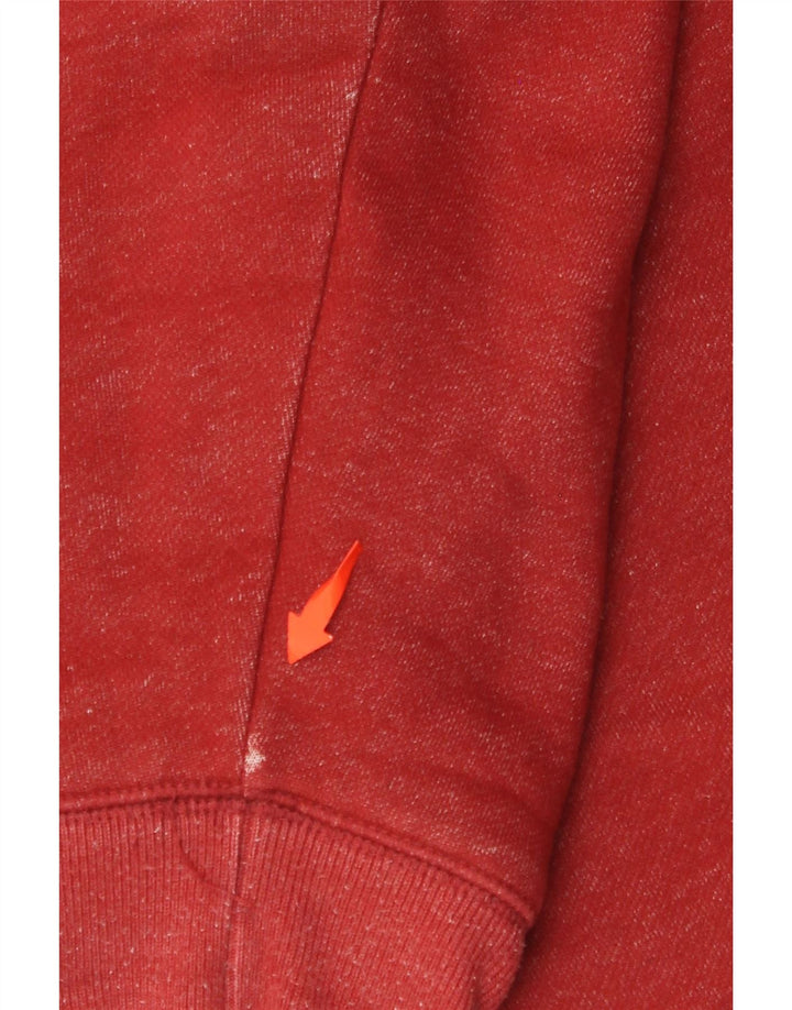 JACK WILLS Pull à capuche zippé graphique pour homme XL en coton rouge