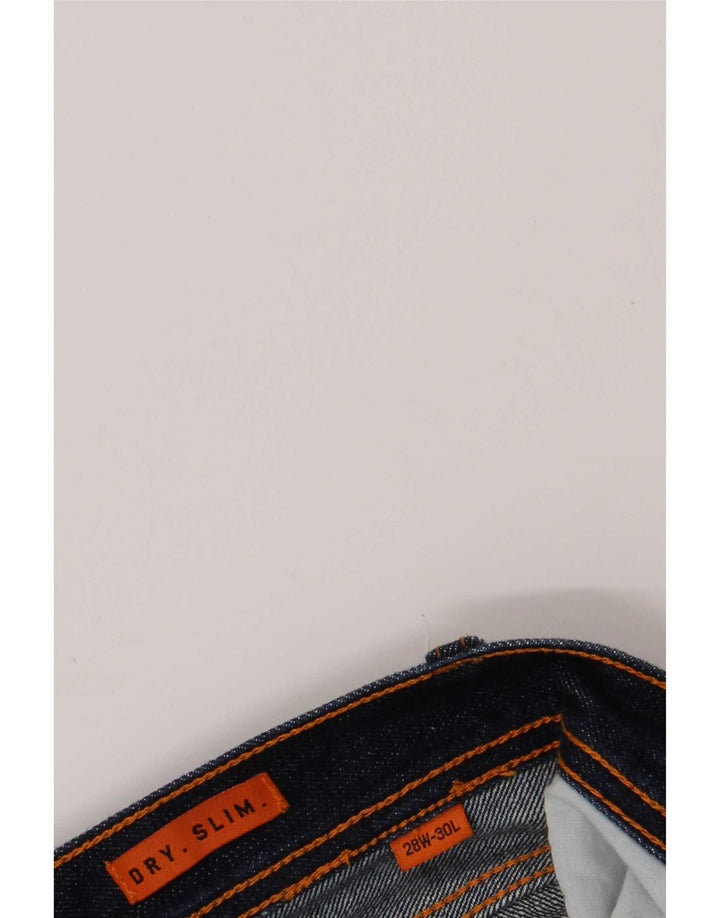 Superdry Jean Slim Femme W28 L30 Bleu Marine Coton
