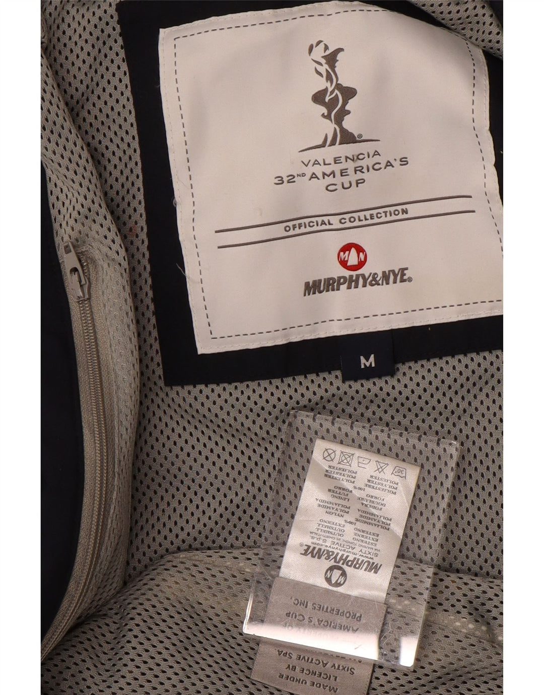 MURPHY & NYE Veste de pluie coupe ample pour homme UK 38 Bleu marine moyen Nylon