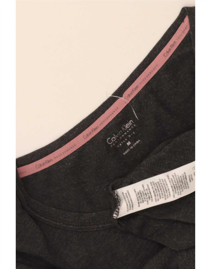 Calvin Klein T-shirt graphique Performance pour femme UK 14 Gris moyen