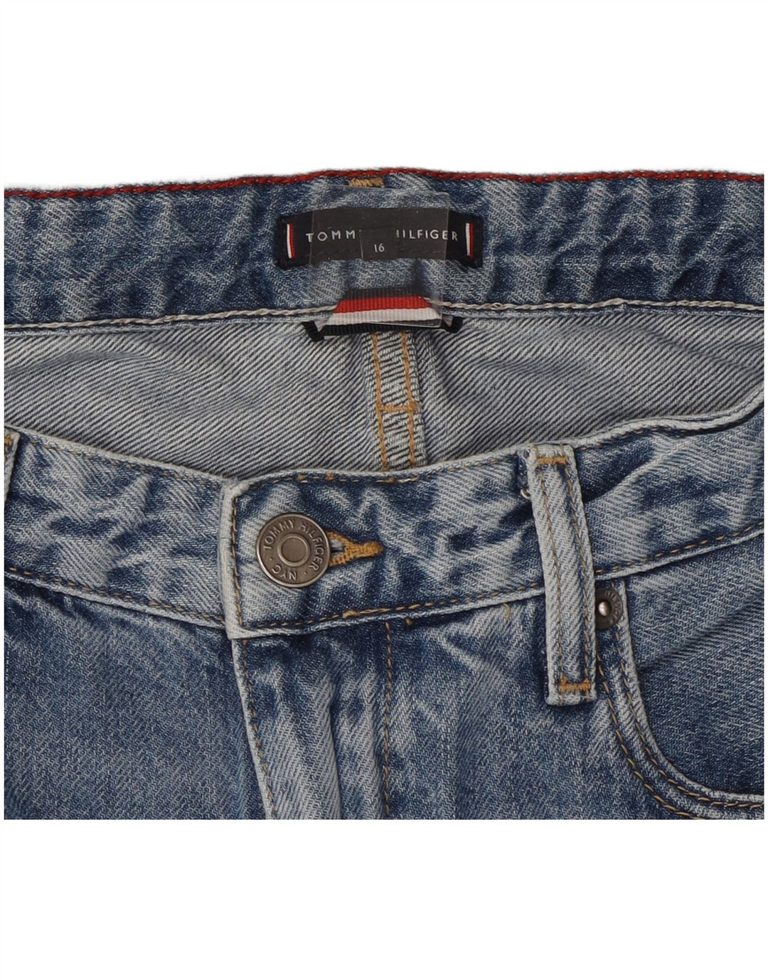 Tommy Hilfiger Short en jean garçon 15-16 ans W28 Bleu