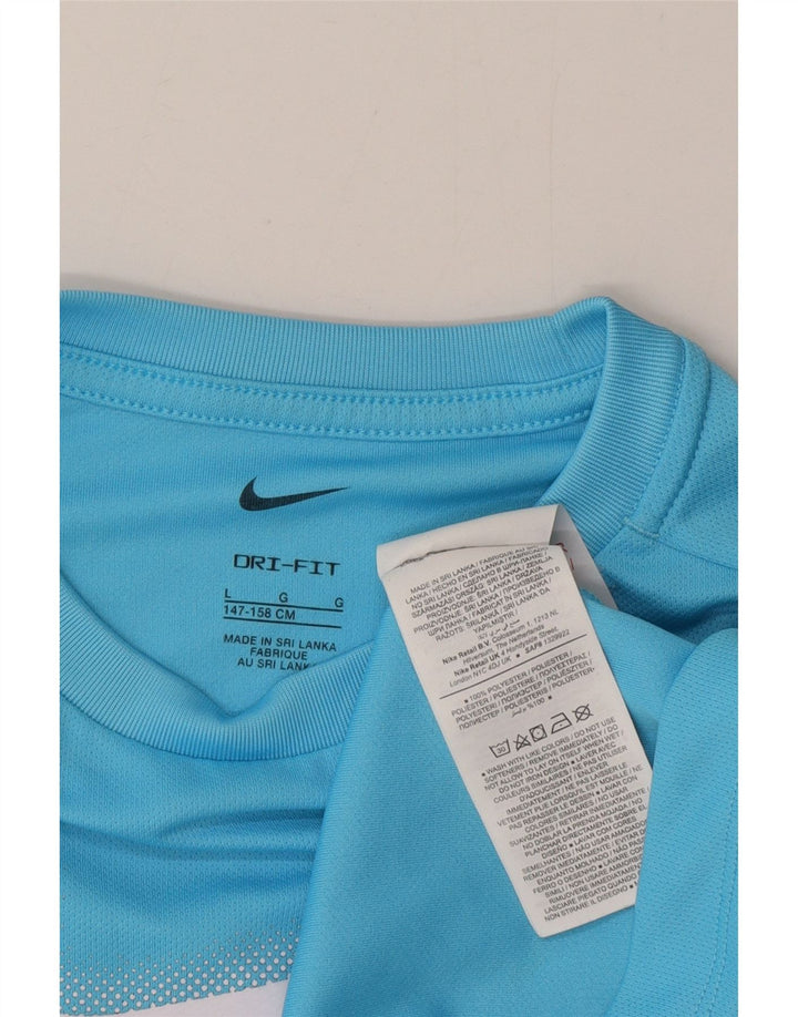 Nike Garçons Dri Fit Graphic T-Shirt Top 12-13 ans Grand Bleu Polyester