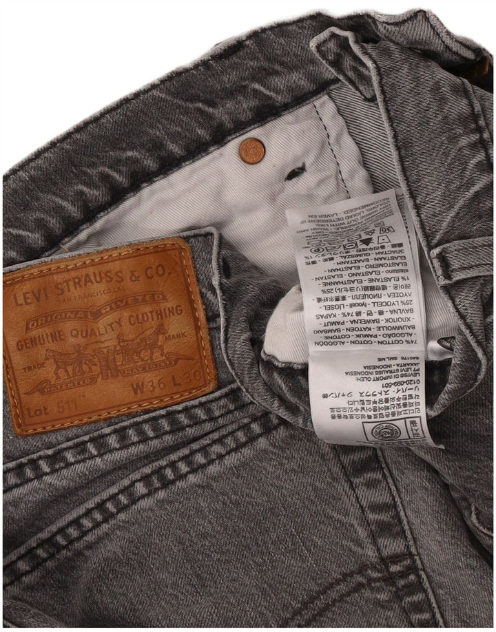 Levi's Jean Slim 511 Homme W36 L30 Gris Coton