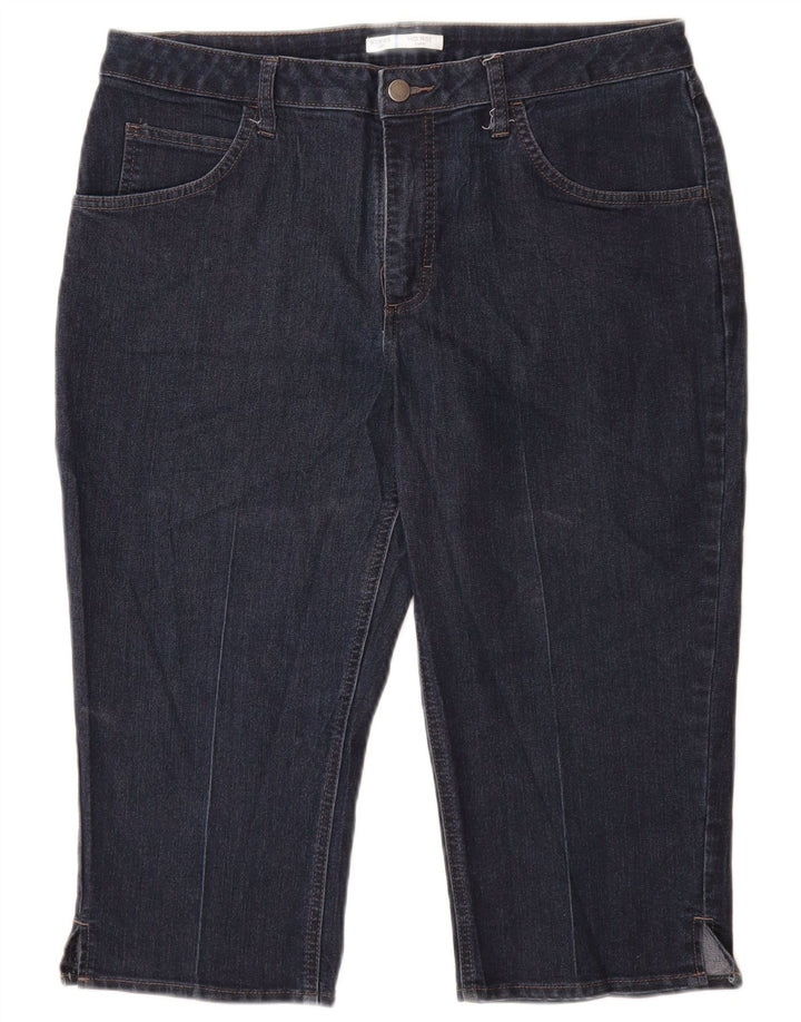 LEE Jean Capri Riders taille moyenne pour femme US 14 Large W34 L19 Bleu marine