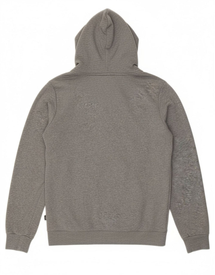 PUMA Mens Graphic Hoodie Jumper Small Grey Cotton