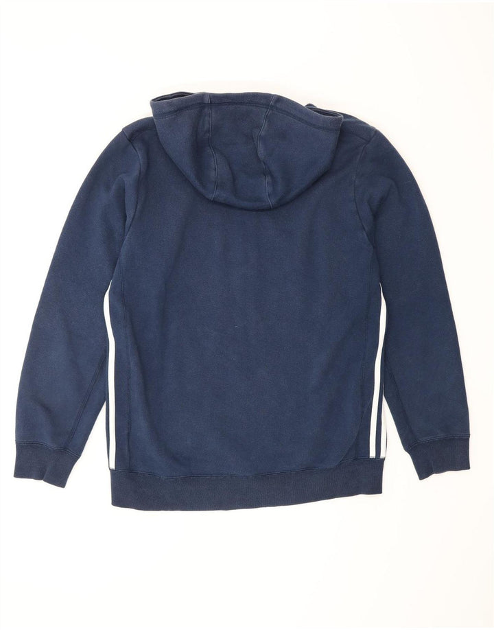 ADIDAS Pull à capuche zippé pour homme en coton bleu marine moyen