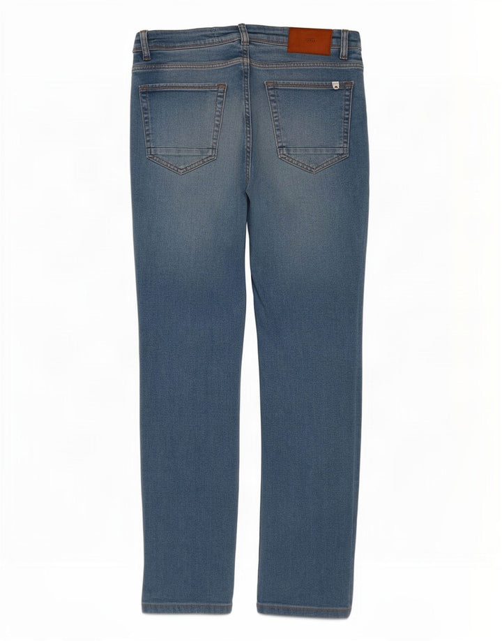 Zara Jean Slim Homme EU 42 Large W32 L30 Bleu Coton