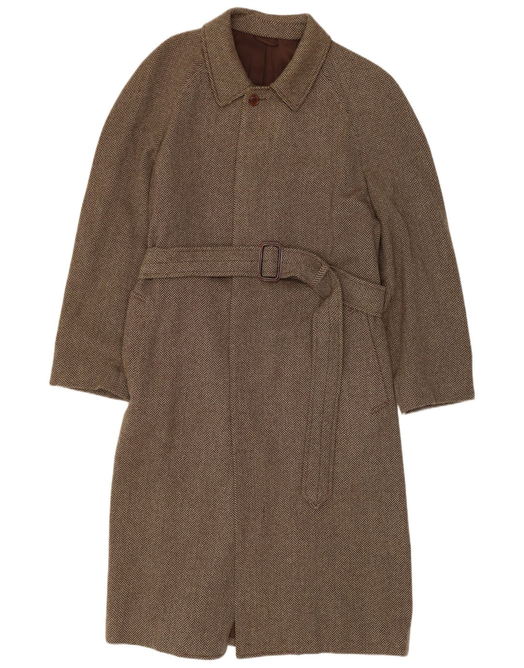 Flying Cross Manteau Homme IT 48 Marron Moyen Chevrons Cachemire
