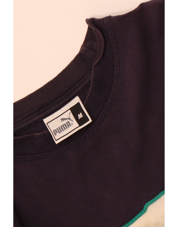 Puma T-Shirt Top Homme Blanc Colorblock Moyen