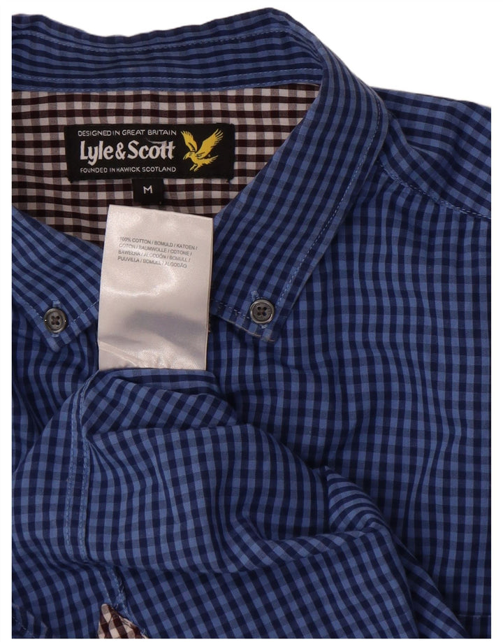 Lyle & Scott Chemise Homme Bleu Moyen Vichy Coton