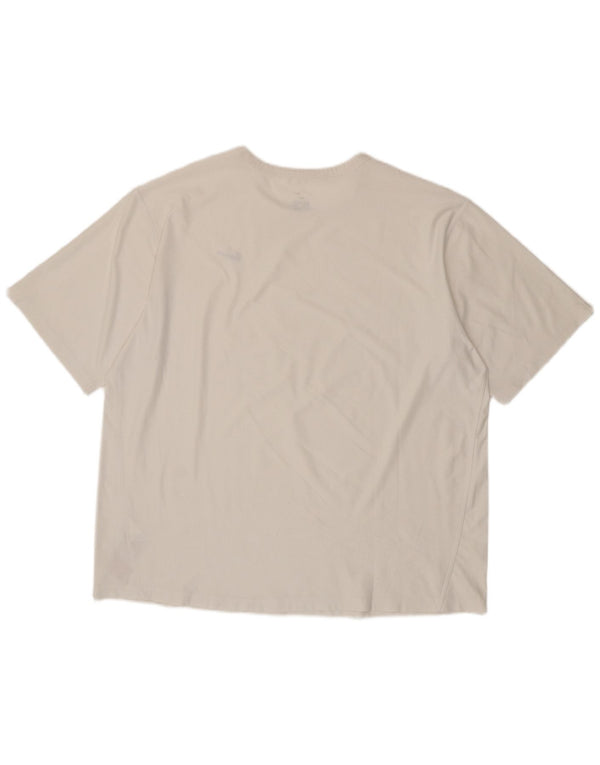 Nike Hommes Dri Fit T-Shirt Haut UK 45/47 XL Blanc Polyester