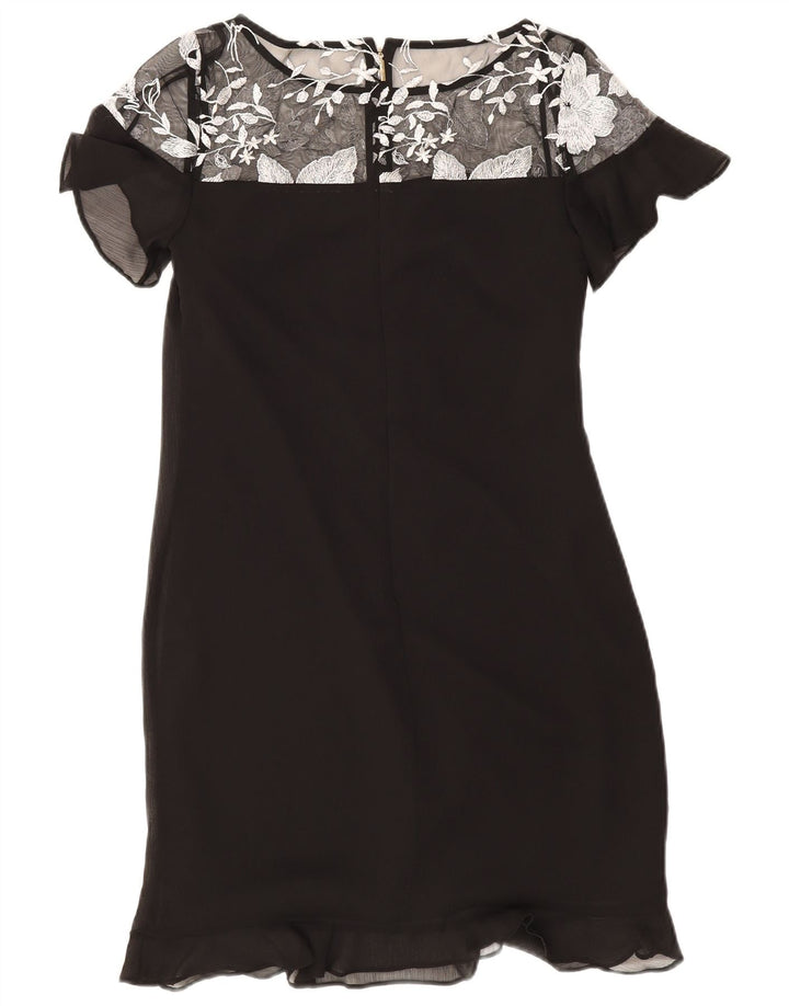 Karl Lagerfeld Robe fourreau pour femme US 4 Petit polyester floral noir