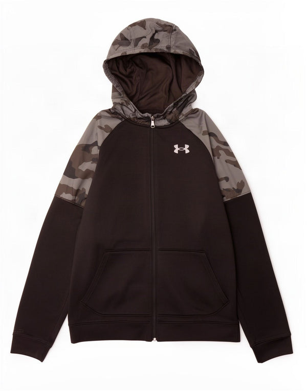 Under Armour Sweat à capuche zippé pour garçon 13-14 ans XL Noir Camouflage