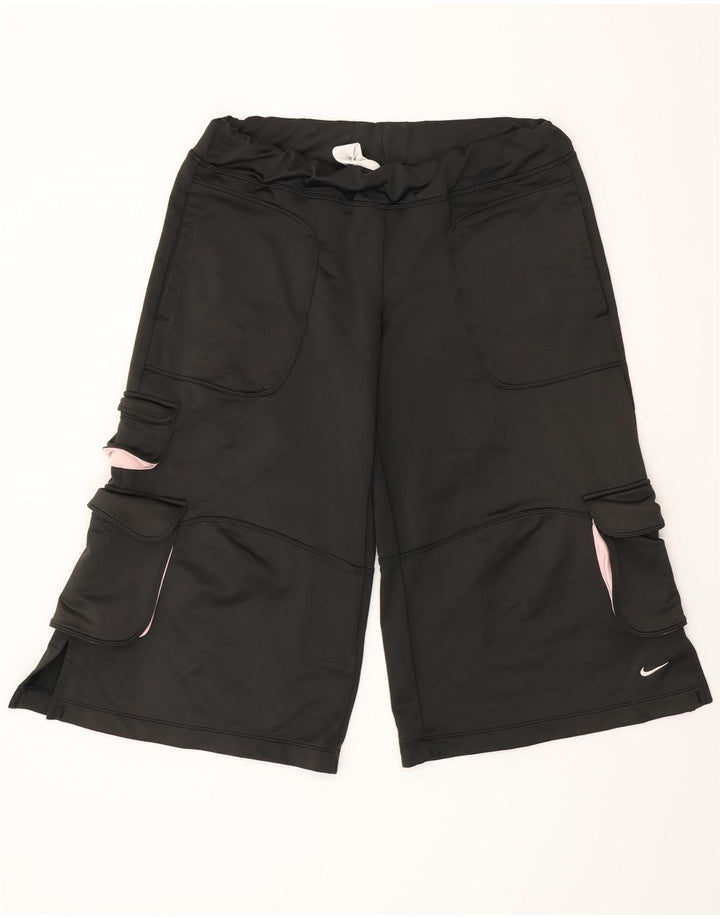 NIKE Bermuda de sport pour femme US 4/6 Petit Noir Polyester