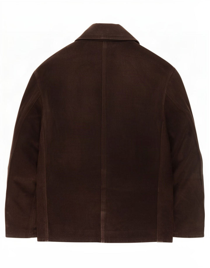 veste en daim homme vintage UK 36 Petit Brun