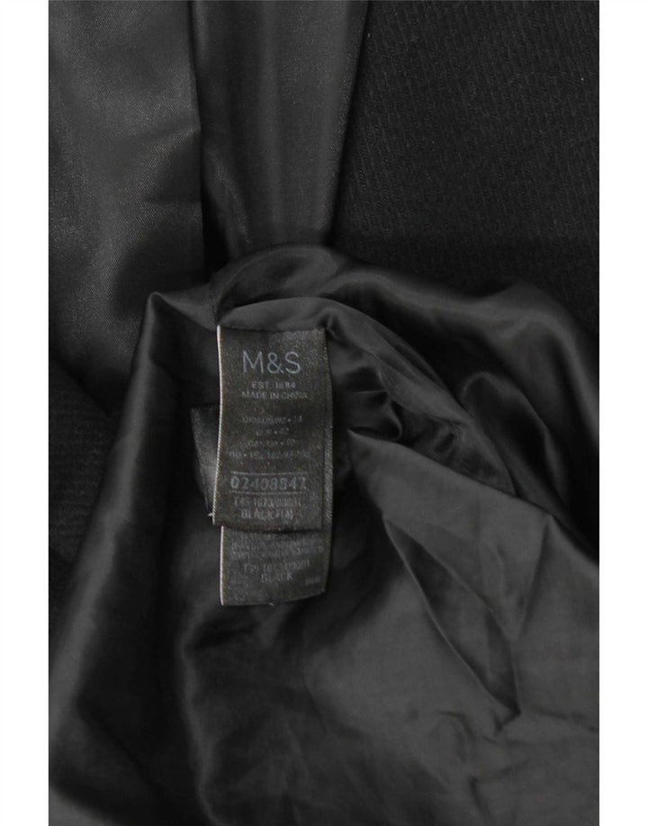 Marks & Spencer Manteau pour femme UK 14 Large Noir Polyester