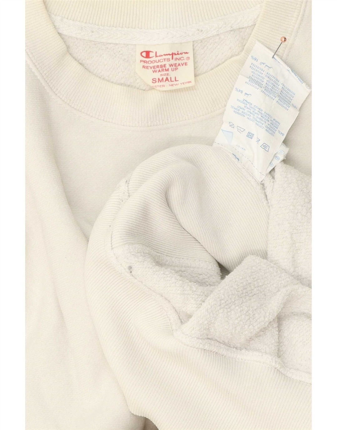 Champion Reverse Weave Sweatshirt Jumper Petit Coton Blanc