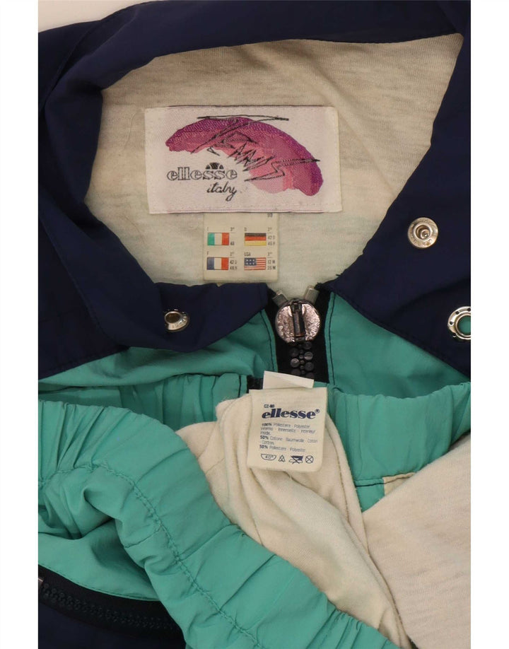 Ellesse Veste de survêtement de tennis pour femme IT 46 Large Turquoise Retro