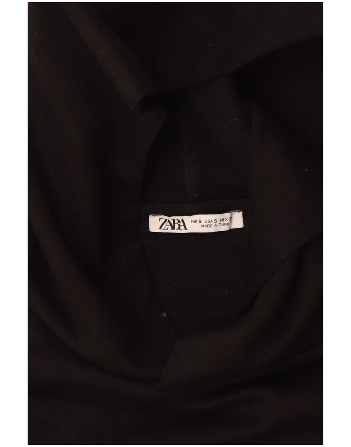 Zara Pull à capuche pour homme Petit coton noir