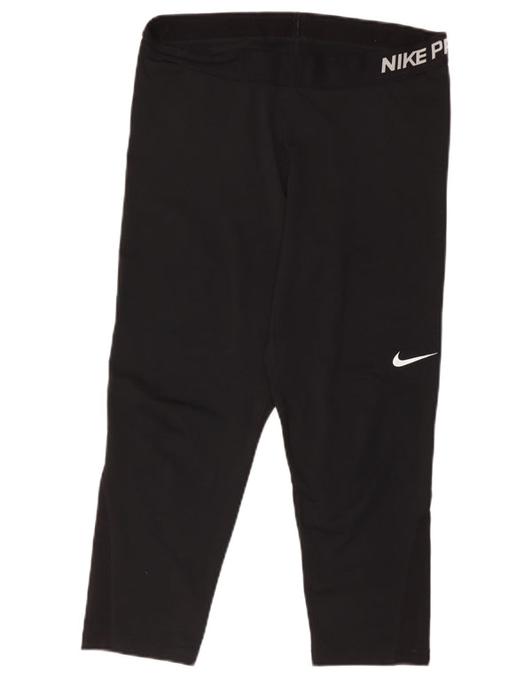 Nike Legging Capri Dri Fit Graphic pour femme UK 18 XL Noir Polyester