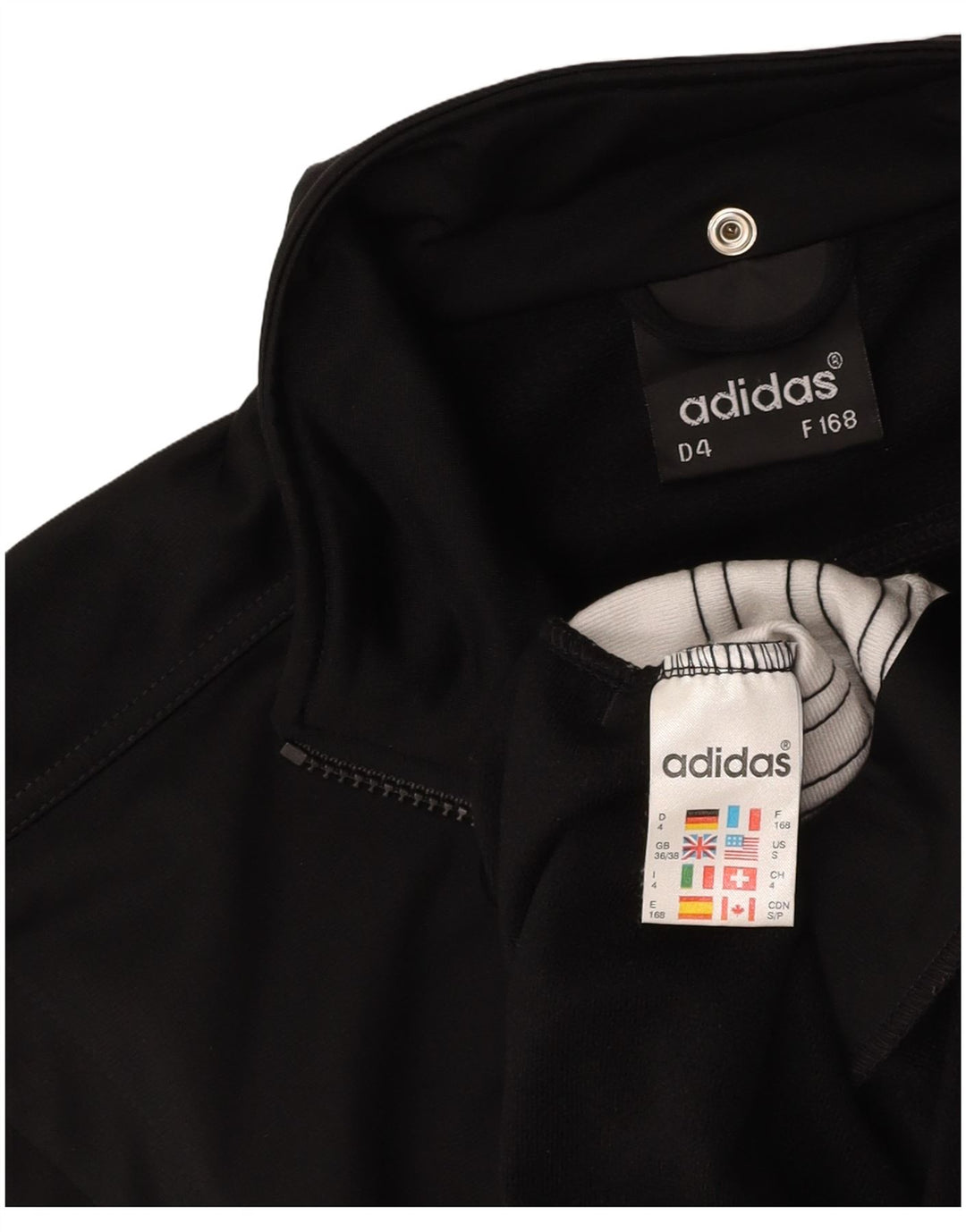 ADIDAS Veste de survêtement graphique sans manches pour hommes UK 36/38 Petit Noir