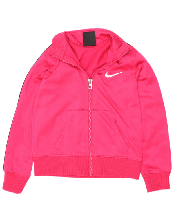 Nike Veste de survêtement pour fille 3-4 ans XS Rose Colorblock Polyester