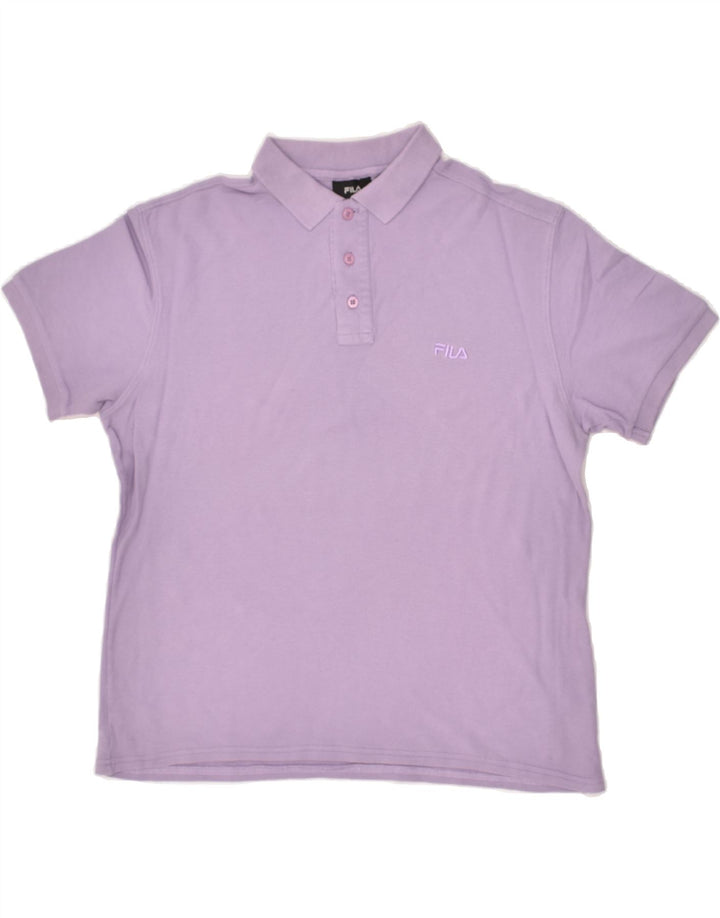FILA Mens Polo Shirt Medium Purple Cotton | Vintage Fila | Thrift | Second-Hand Fila | Used Clothing | Messina Hembry 
