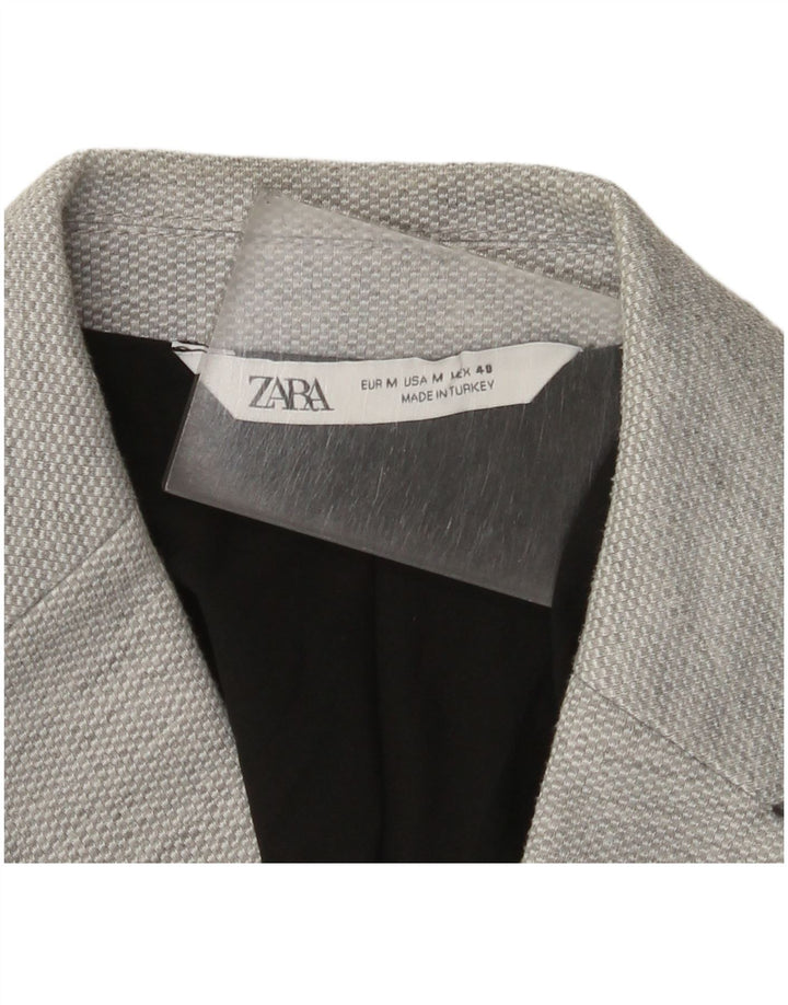 Zara Veste blazer à 2 boutons pour homme UK 38 Gris moyen