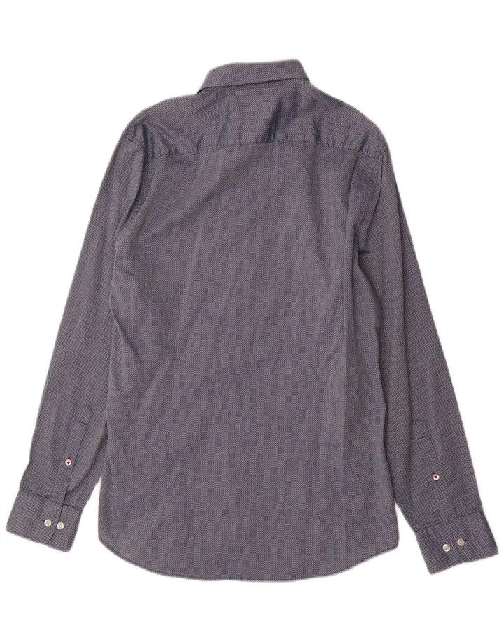 Guess Chemise Homme Large Bleu Géométrique Coton