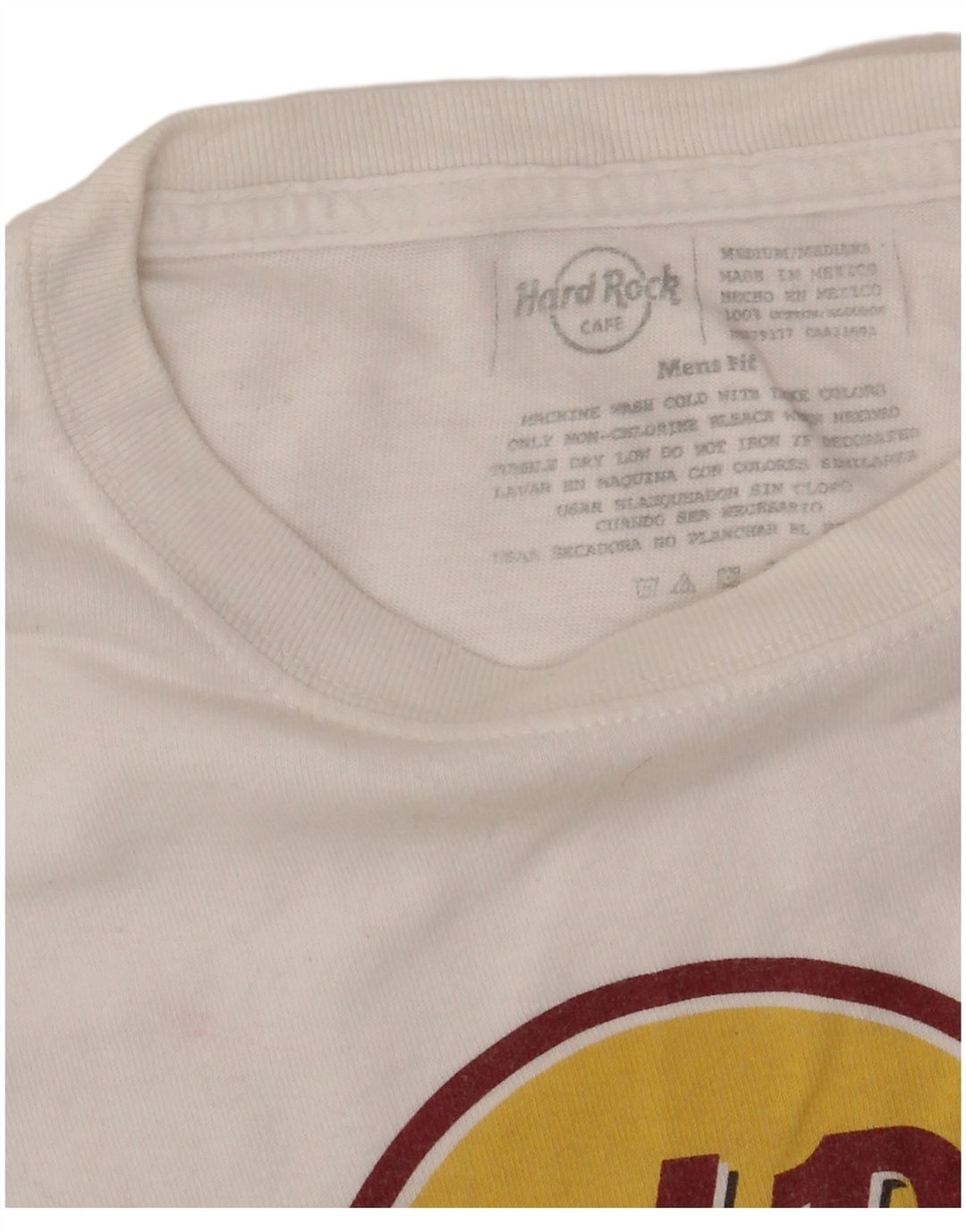 Hard Rock Femmes Miami Graphic T-Shirt Top UK 14 Moyen Blanc Coton