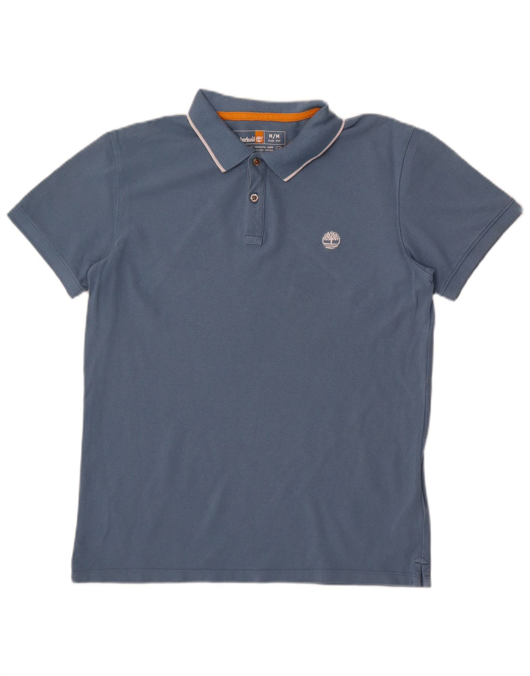 Timberland Polo Slim Fit Homme Bleu Moyen Coton