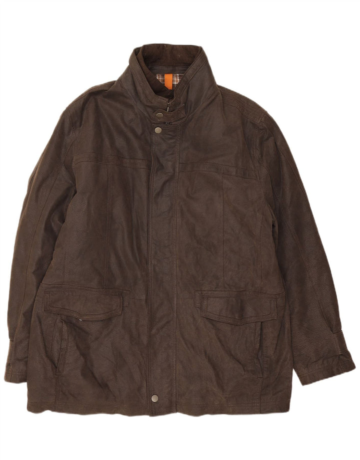Peter Cofox Veste en cuir pour homme UK 50 4XL Cuir marron