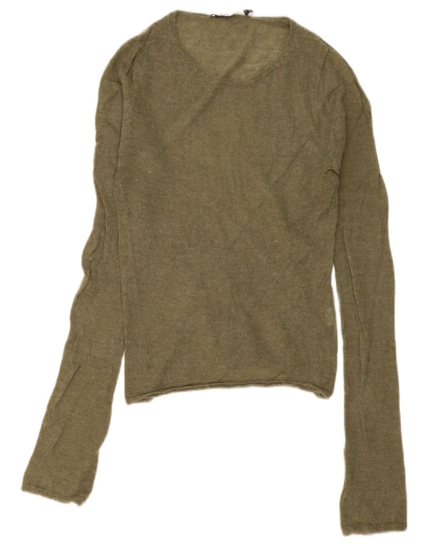 Zara Pull col bateau pour femme UK 12 Kaki moyen
