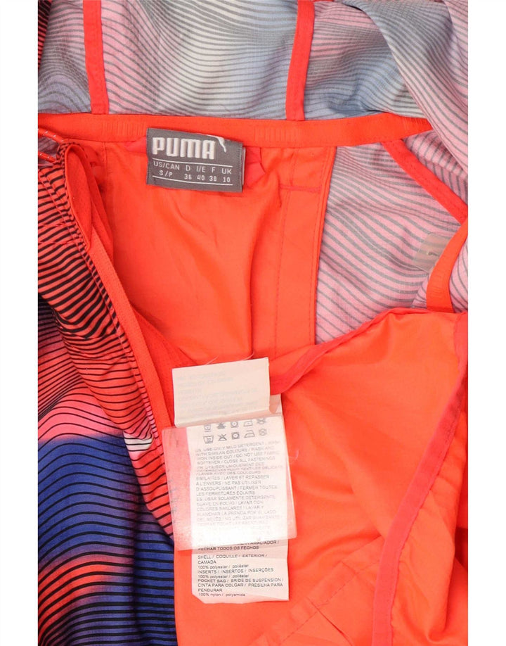 Puma Veste de survêtement à capuche pour femme UK 10 Small Multicolore Géométrique